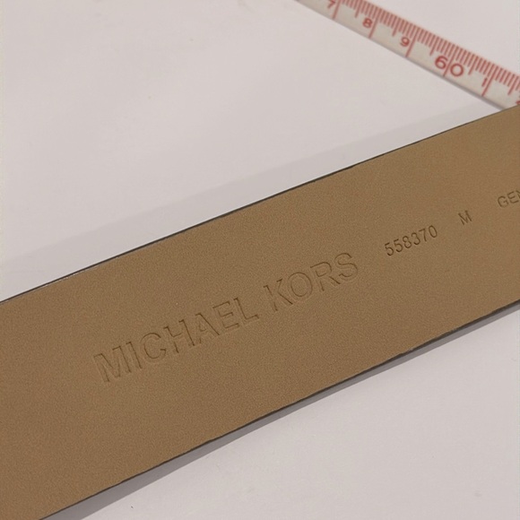 NWT Michael Kors Brown Pebbled Leather Belt (size medium) - Picture 6 of 9